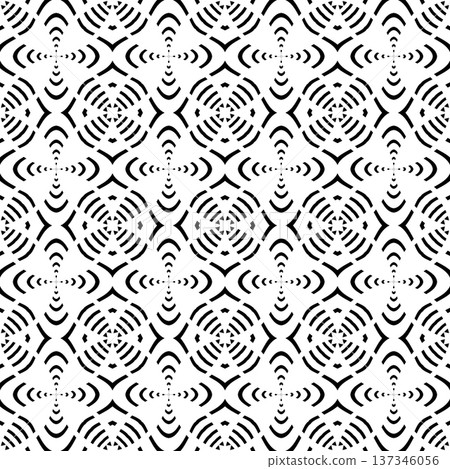 Seamless Geometric Black and White Pattern. Seamless Geometric Black and White Pattern. 137346056