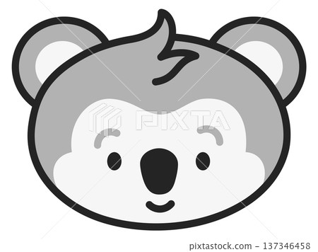Cute koala face. Australian bear animal head Cute koala face. Australian bear animal head 137346458