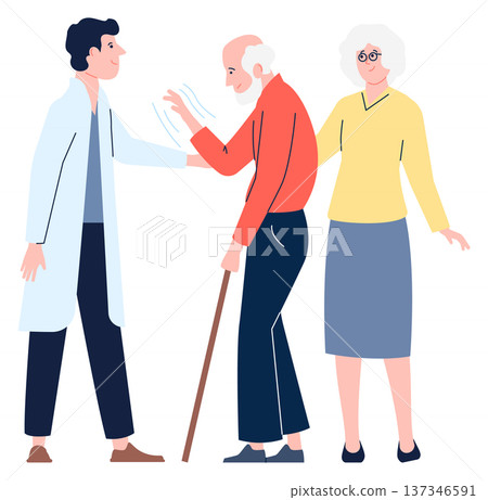 Alzheimer disease medical care and support color concept 137346591