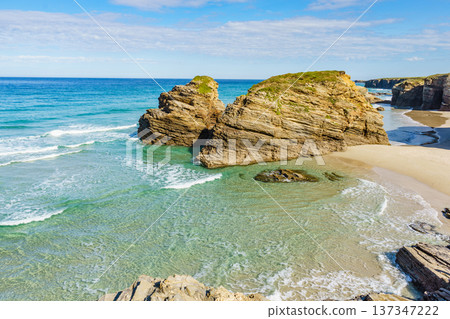 Cathedral Beach in Galicia Spain. Cathedral Beach in Galicia Spain. 137347222