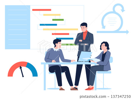 Business efficiency evaluation. Professional analytics control concept Business efficiency evaluation. Professional analytics control concept 137347250