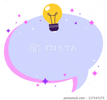 Idea color bubble. Blank speech balloon template Idea color bubble. Blank speech balloon template 137347275