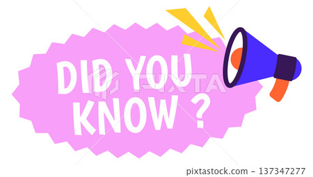 Interesting fact sticker. Did you know speech bubble label Interesting fact sticker. Did you know speech bubble label 137347277