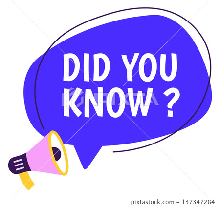 Tip sticker. Did you know message color sticker Tip sticker. Did you know message color sticker 137347284