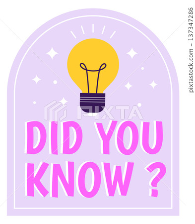 Did you know label. Marketing tip label template 137347286
