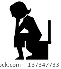女人在廁所裡思考 137347733