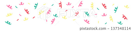 Confetti color ribbons falling pattern. Party celebration Confetti color ribbons falling pattern. Party celebration 137348114