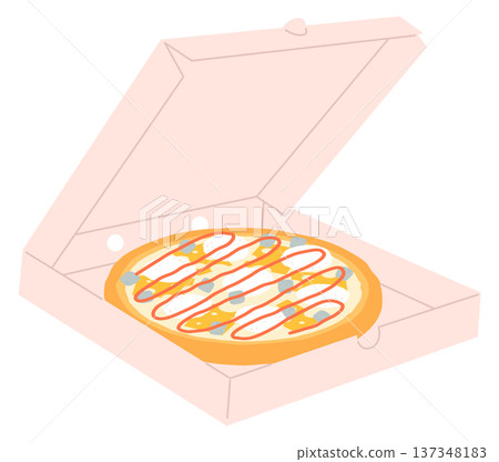 Pizza box open. Fast food delivery icon Pizza box open. Fast food delivery icon 137348183