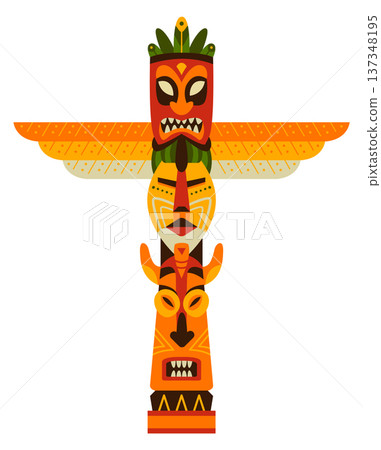 Tribal god traditional sculpture. African culture ornament 137348195