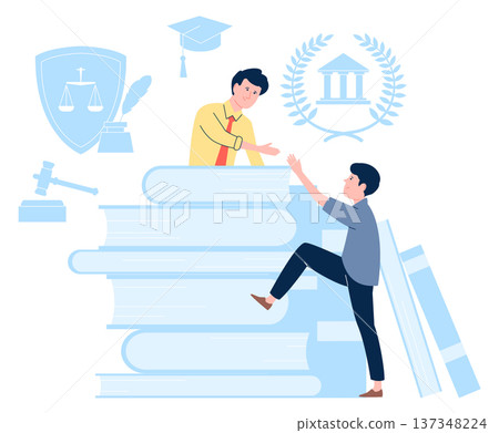Certified lawyer help. Paralegal career training concept Certified lawyer help. Paralegal career training concept 137348224