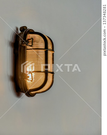 Industrial Style Wall Lamp With Vintage Filament Bulb Casting Gentle Glow 137348281