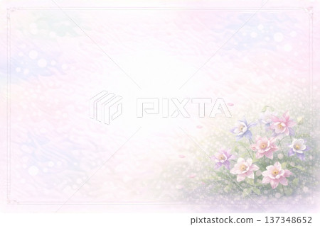 Frame material: Flowers, Columbine 137348652