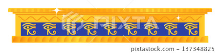 Ancient Egyptian tomb ornament stone cartoon element 137348825