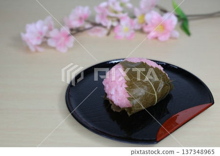Japanese sweets, Sakuramochi Japanese sweets, Sakuramochi 137348965