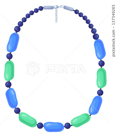 Glamour necklace. Lady fashion accessory cartoon icon Glamour necklace. Lady fashion accessory cartoon icon 137349265