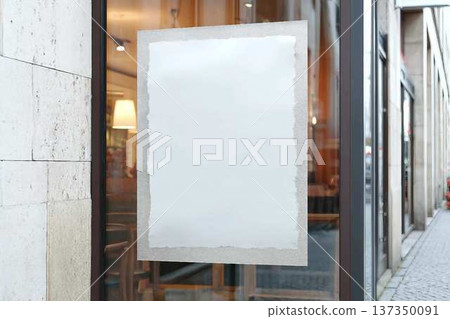White wrinkled poster template. Glued paper mockup. Blank wheatpaste on textured wall. Empty street art sticker mock up. Clear urban glued advertising canvas. White wrinkled poster template. Glued paper mockup. Blank wheatpaste on textured wall. Empty street art sticker mock up. Clear urban glued advertising canvas. 137350091