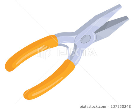 Pliers icon. Industrial tool. Construction hand instrument 137350248