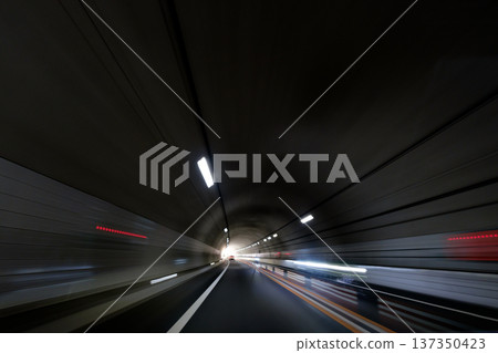 Light flows through the tunnel Light flows through the tunnel 137350423
