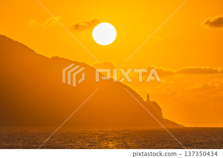 Yakushima Lighthouse and Sunset Yakushima Evening Scene (Autumn) Yakushima Lighthouse and Sunset Yakushima Evening Scene (Autumn) 137350434