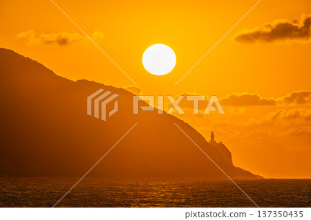 Yakushima Lighthouse and Sunset Yakushima Evening Scene (Autumn) Yakushima Lighthouse and Sunset Yakushima Evening Scene (Autumn) 137350435