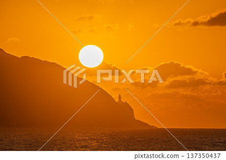 Yakushima Lighthouse and Sunset Yakushima Evening Scene (Autumn) Yakushima Lighthouse and Sunset Yakushima Evening Scene (Autumn) 137350437
