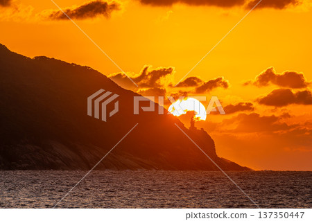 屋久島燈塔與日落 屋久島傍晚景色（秋季） 137350447