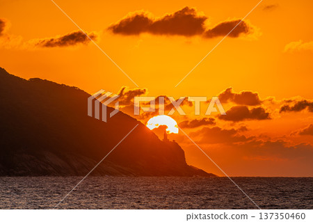 Yakushima Lighthouse and Sunset Yakushima Evening Scene (Autumn) Yakushima Lighthouse and Sunset Yakushima Evening Scene (Autumn) 137350460