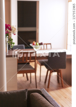 Room with sofa and dining table 137351965