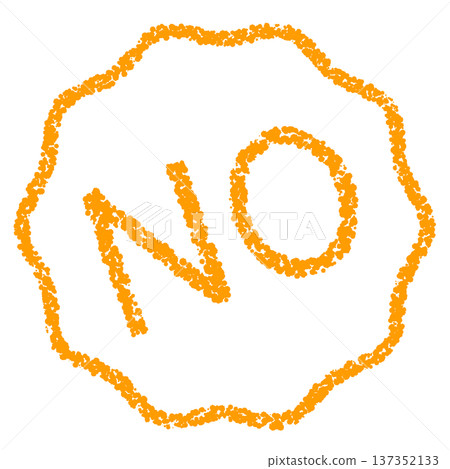 Crayon material, hand-drawn stamp-style letters, NO 137352133