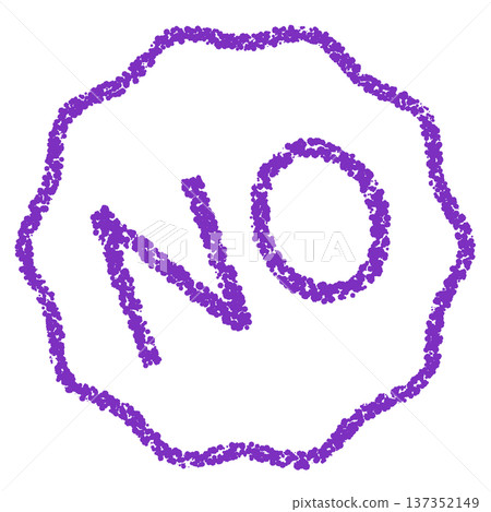 Crayon material, hand-drawn stamp-style letters, NO 137352149