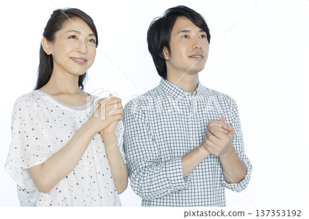A couple doing a wish A couple doing a wish 137353192