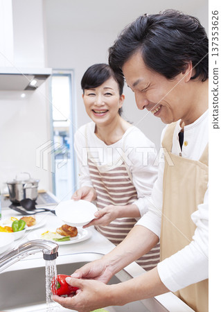 Couple doing cooking 137353626