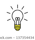 燈泡圖示的插圖，代表一個想法 137354434