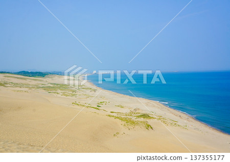鳥取沙丘和日本海的壯麗景色盡收眼底。 137355177