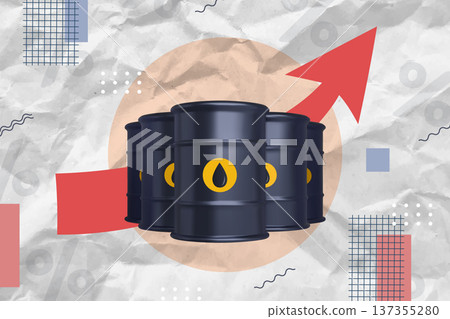 Oil price growth illustration Oil price growth illustration 137355280