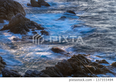 Yakushima fishing spot: Evening view of Shise Coast (winter) Yakushima fishing spot: Evening view of Shise Coast (winter) 137355494