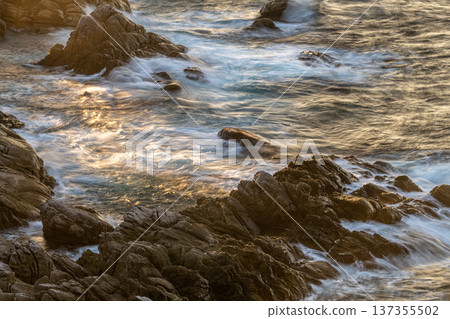 Yakushima fishing spot: Evening view of Shise Coast (winter) 137355502