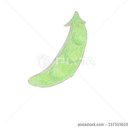 Colored pencil drawing of peas Colored pencil drawing of peas 137355610