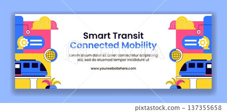 Social Media Cover Futuristic Transportation System Flat Cartoon Hand Drawn Illustration Social Media Cover Futuristic Transportation System Flat Cartoon Hand Drawn Illustration 137355658