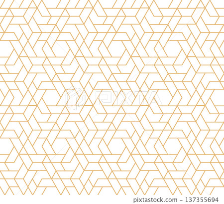 The geometric pattern with lines. Seamless vector background. White and golden texture. Graphic modern pattern. Simple lattice graphic design The geometric pattern with lines. Seamless vector background. White and golden texture. Graphic modern pattern. Simple lattice graphic design 137355694