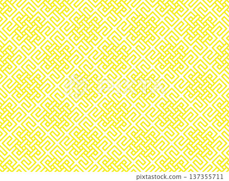 Abstract geometric pattern. A seamless vector background. White and yellow ornament. Graphic modern pattern. Simple lattice graphic design Abstract geometric pattern. A seamless vector background. White and yellow ornament. Graphic modern pattern. Simple lattice graphic design 137355711