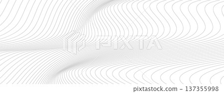 Minimalist vector background featuring flowing lines of tiny black dots in a distorted wave Minimalist vector background featuring flowing lines of tiny black dots in a distorted wave 137355998