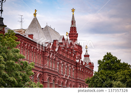 State Historical Museum in Moscow: historic Russian architecture near Red Square State Historical Museum in Moscow: historic Russian architecture near Red Square 137357326