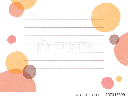 Cute polka dot background material [ruled line] 137357899