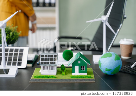 Business people planning hand using laptop for working technology and business Net zero and carbon neutral Business people planning hand using laptop for working technology and business Net zero and carbon neutral 137358923
