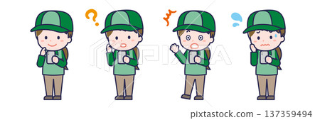 一名女性「送貨員」正在使用智慧型手機 137359494