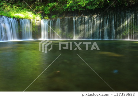 Landscape with a waterfall 137359688