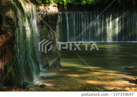 Landscape with a waterfall 137359697