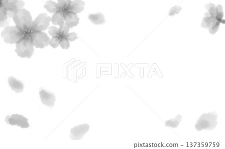 水彩風格櫻花背景素材 05 137359759