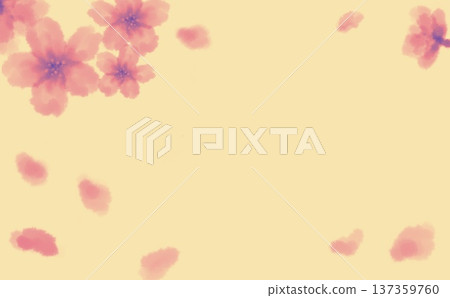 Watercolor style cherry blossom background material 06 Watercolor style cherry blossom background material 06 137359760